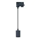 Noxion Spot Sur Rail Suspension Luminaire 3 Phases  Aluminium Noir | Convient pour 1x GU10